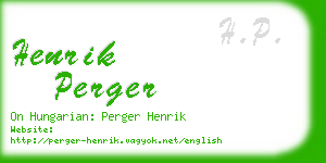 henrik perger business card